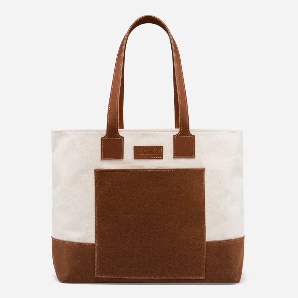 Organic Cotton Tote Bag in Brown