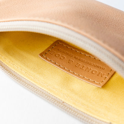 Leather Wristlet in Natural