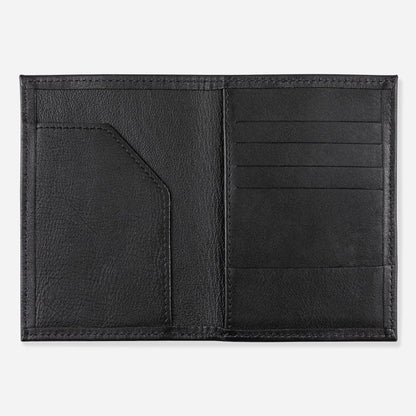 Leather Passport Wallet in Black
