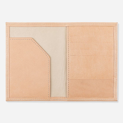 Leather Passport Wallet in Nude