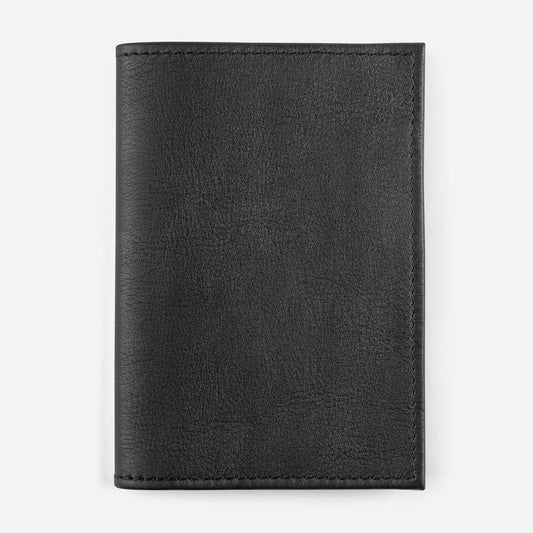 Leather Passport Wallet in Black