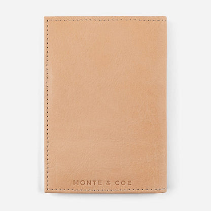 Leather Passport Wallet in Nude