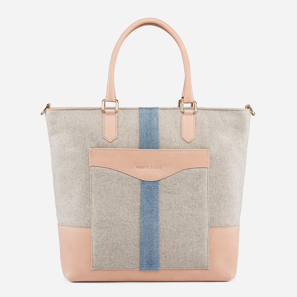 Italian Wool Tote in Nude