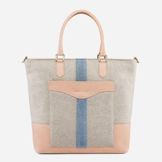 Italian Wool Tote in Nude