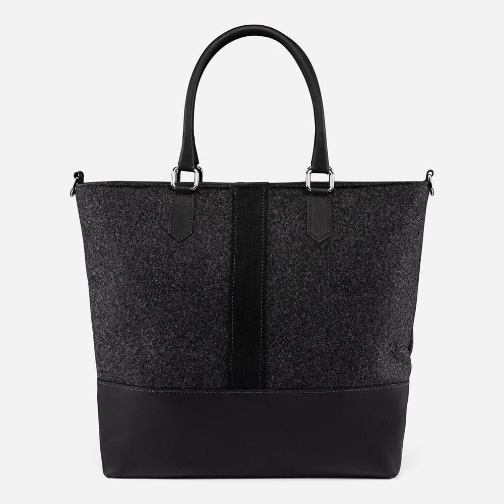 Italian Wool Tote in Black