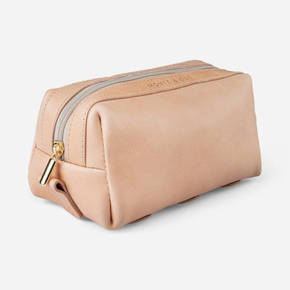 Leather Dopp Kit in Nude