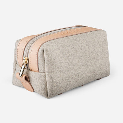 Italian Wool Dopp Kit in Nude