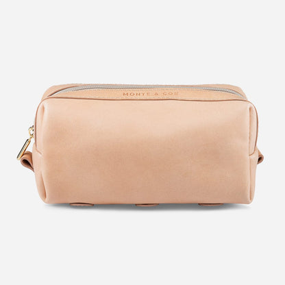 Leather Dopp Kit in Nude
