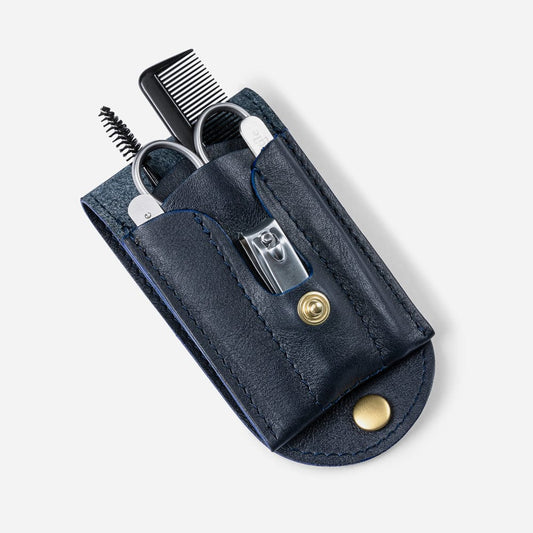 Monte & Coe X ArteStile - Leather Grooming Kit in Navy